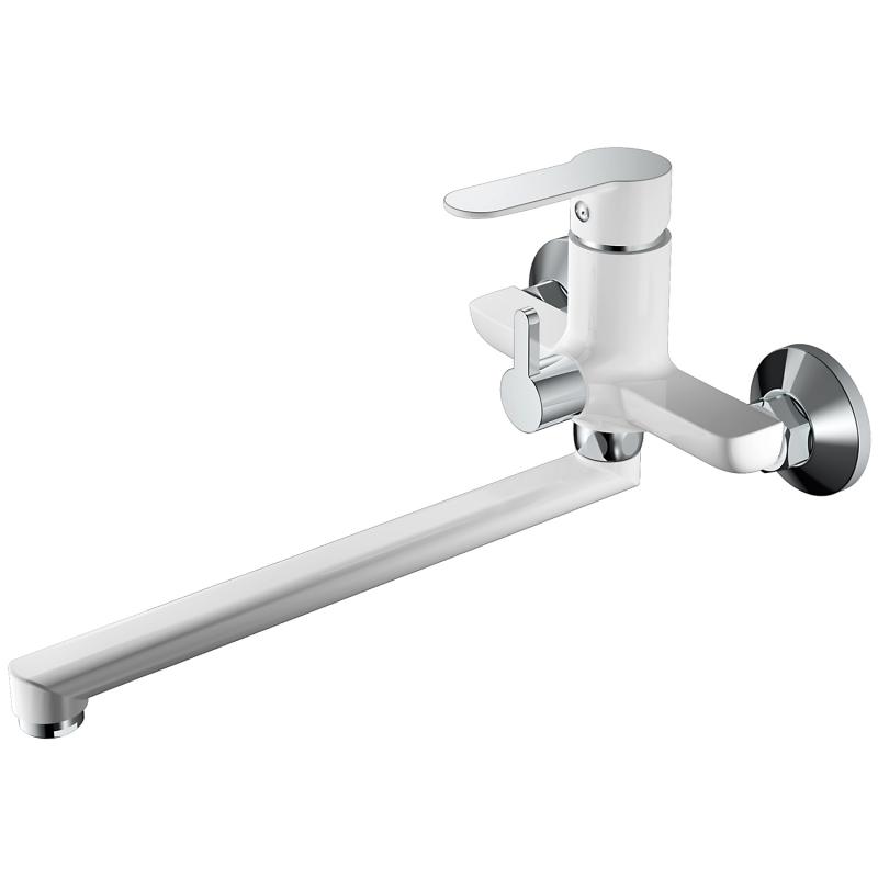 Смеситель для ванны с душем Haiba HB22557-8 (хром/белый)