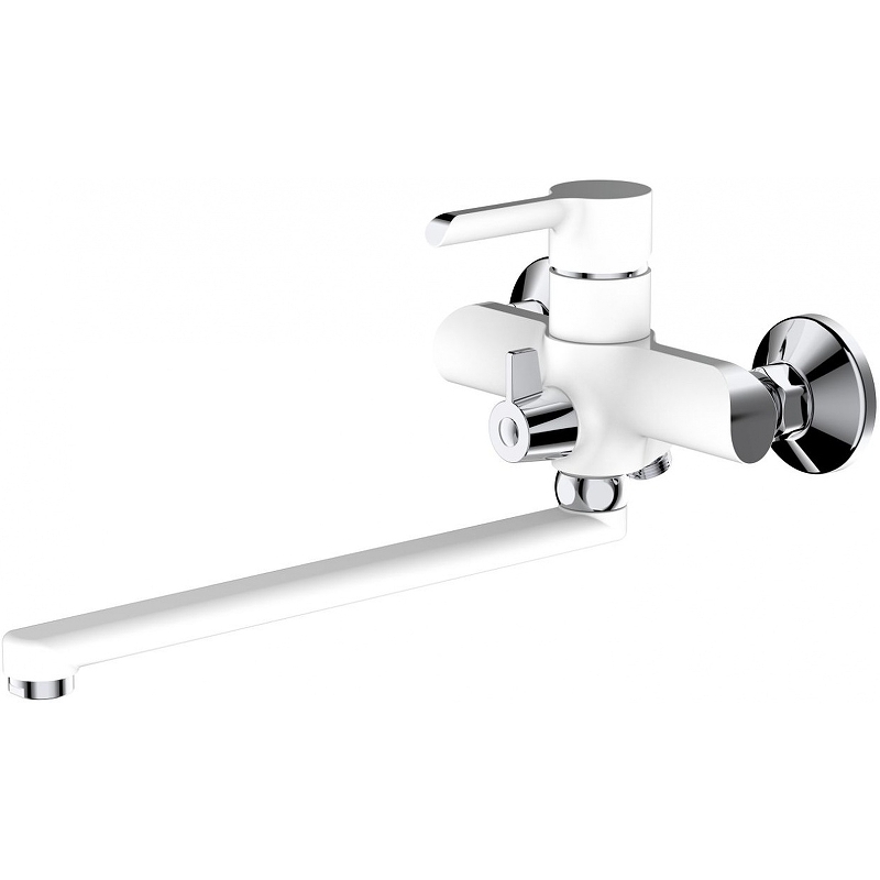 Смеситель для ванны с душем Haiba HB22805-8 (хром/белый)