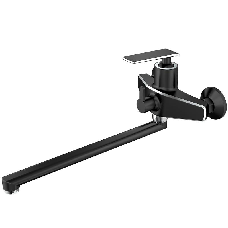 Смеситель для ванны с душем Haiba HB22548-7 (хром/чёрный матовый)