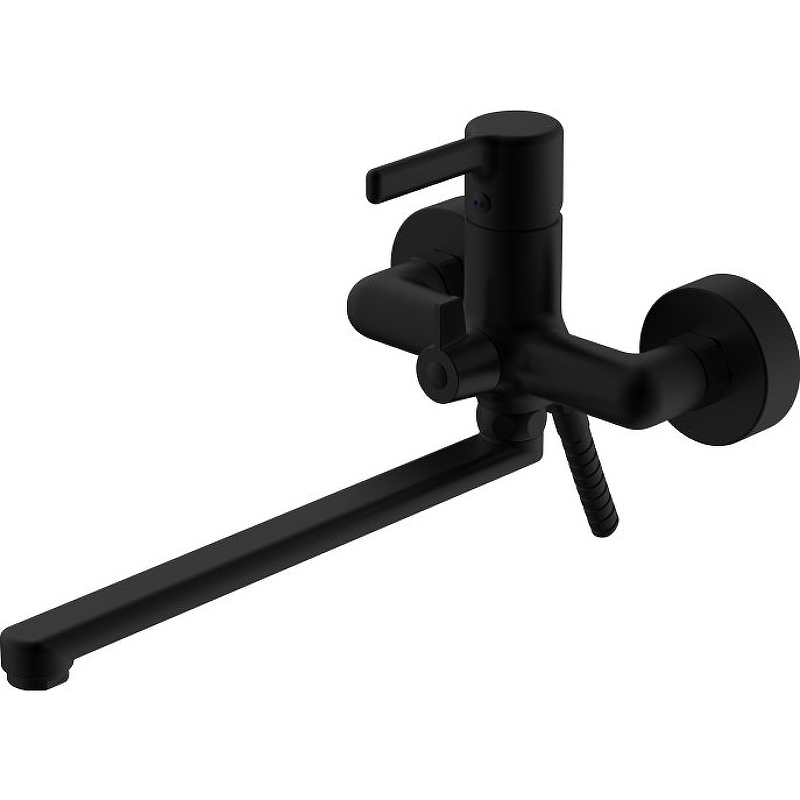 Смеситель для ванны с душем Haiba HB22814-7 (чёрный матовый)