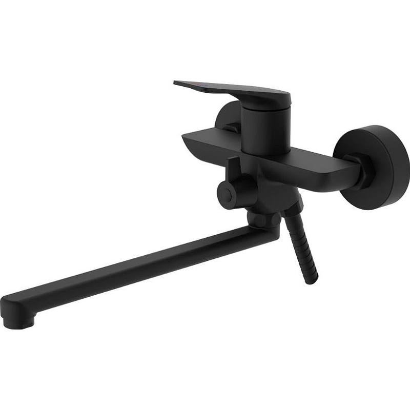Смеситель для ванны с душем Haiba HB22816-7 (чёрный матовый)