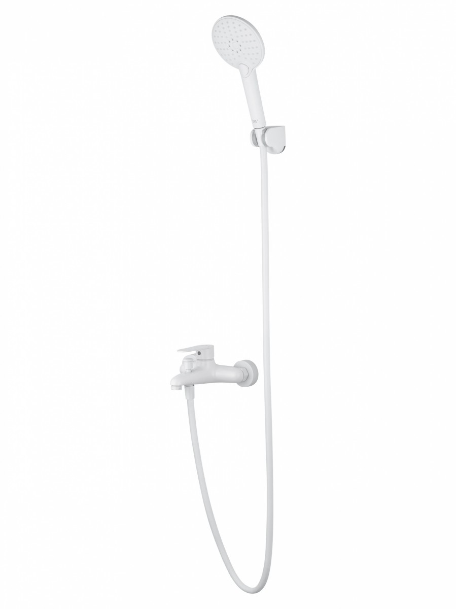 Смеситель для ванны с душем Wonzon & Woghand ALFA WW-AE3204-MW (белый матовый)