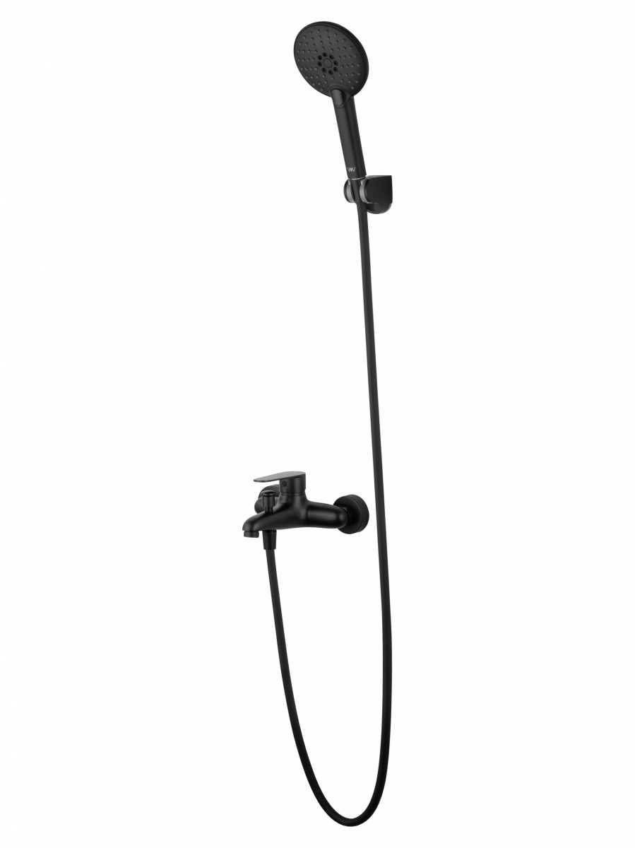 Смеситель для ванны с душем Wonzon & Woghand ALFA WW-AE3204-MB (чёрный матовый)