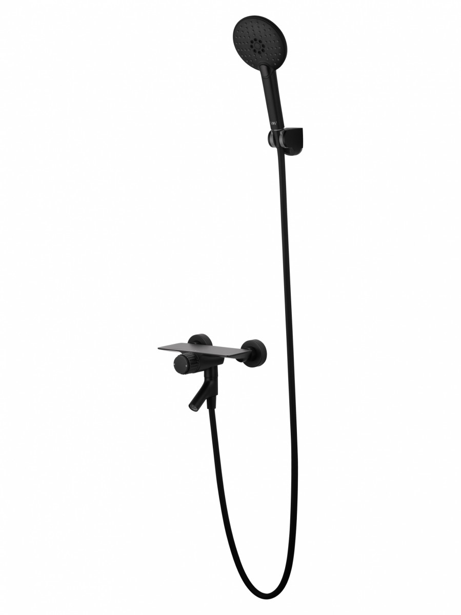 Смеситель для ванны с душем Wonzon & Woghand CLICK WW-FE05L221-MB (чёрный матовый)