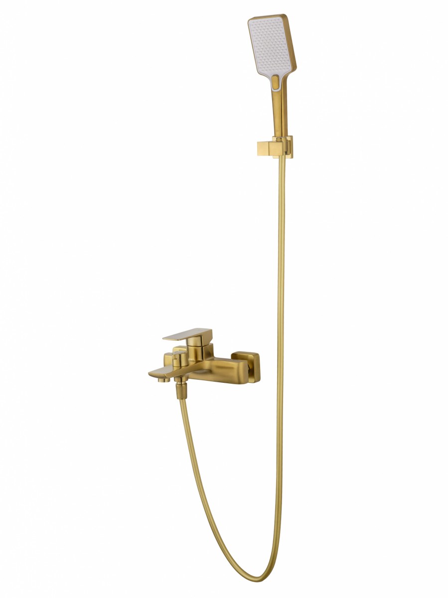 Смеситель для ванны с душем Wonzon & Woghand EDGE  WW-88639003A-BG (брашированное золото)