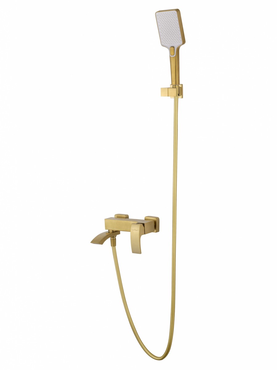 Смеситель для ванны с душем Wonzon & Woghand FIT WW-88639009-BG (брашированное золото)