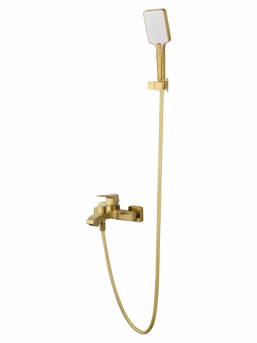 Смеситель для ванны с душем Wonzon & Woghand FLEX WW-88037072-BG (брашированное золото)