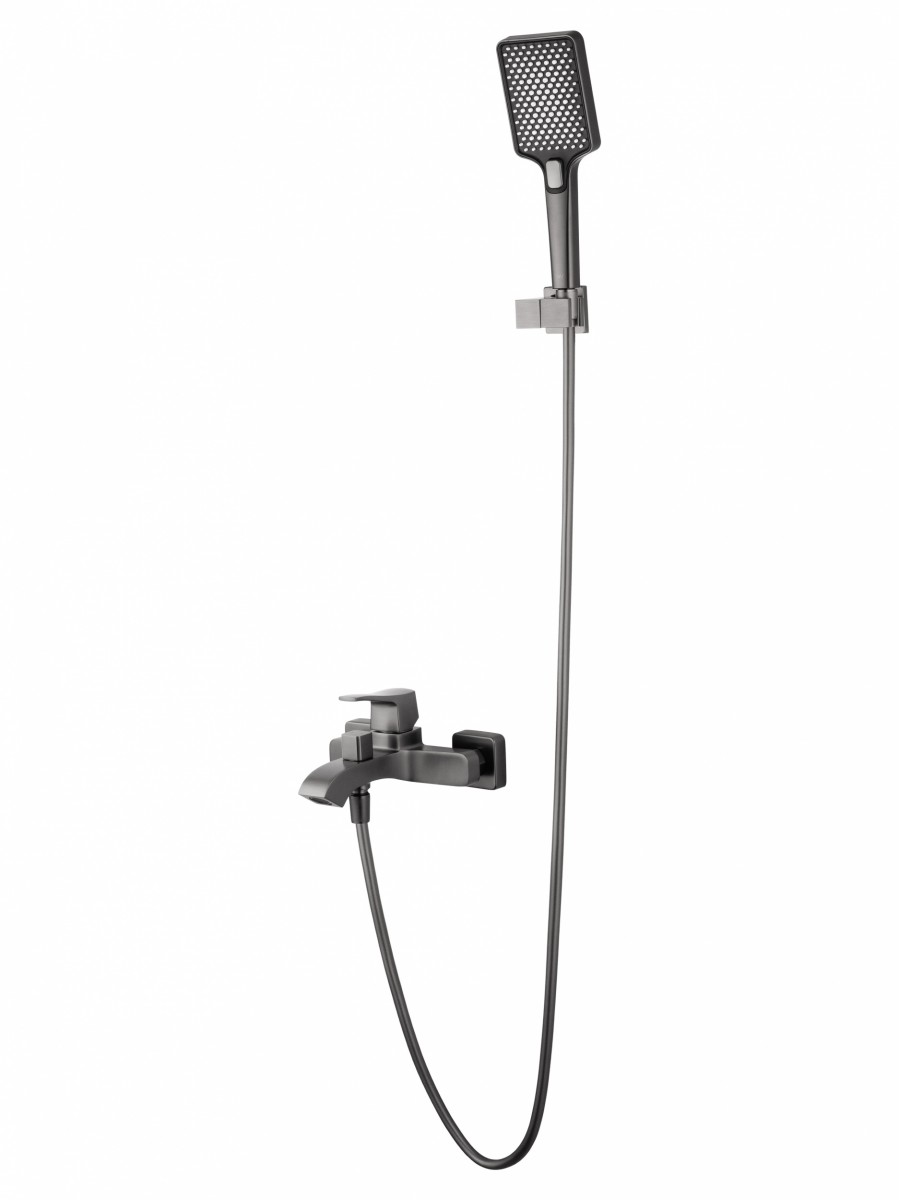 Смеситель для ванны с душем Wonzon & Woghand FLEX WW-88037072-BGM (тёмный графит)