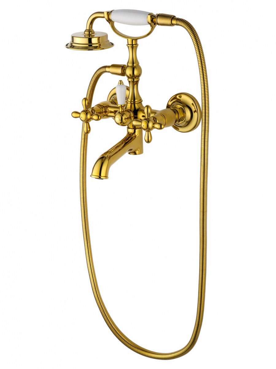 Смеситель для ванны с душем Wonzon & Woghand RETRO WW-88639020-PG (золото)