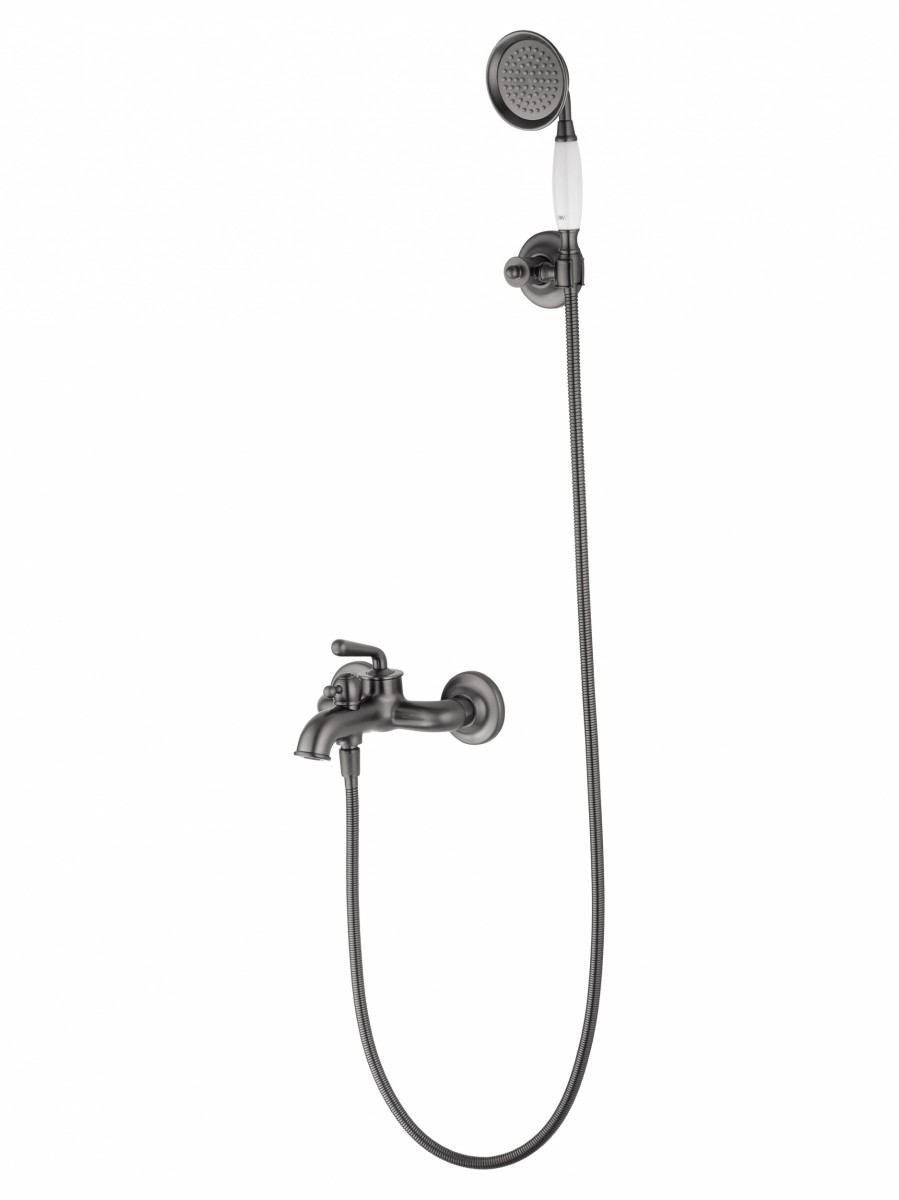 Смеситель для ванны с душем Wonzon & Woghand STEAM WW-88639008-BGM (тёмный графит)