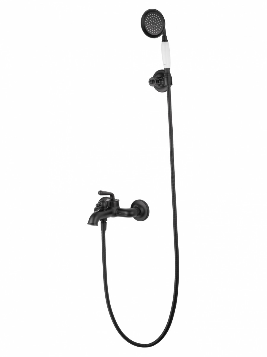 Смеситель для ванны с душем Wonzon & Woghand STEAM WW-88639008-MB (чёрный матовый)