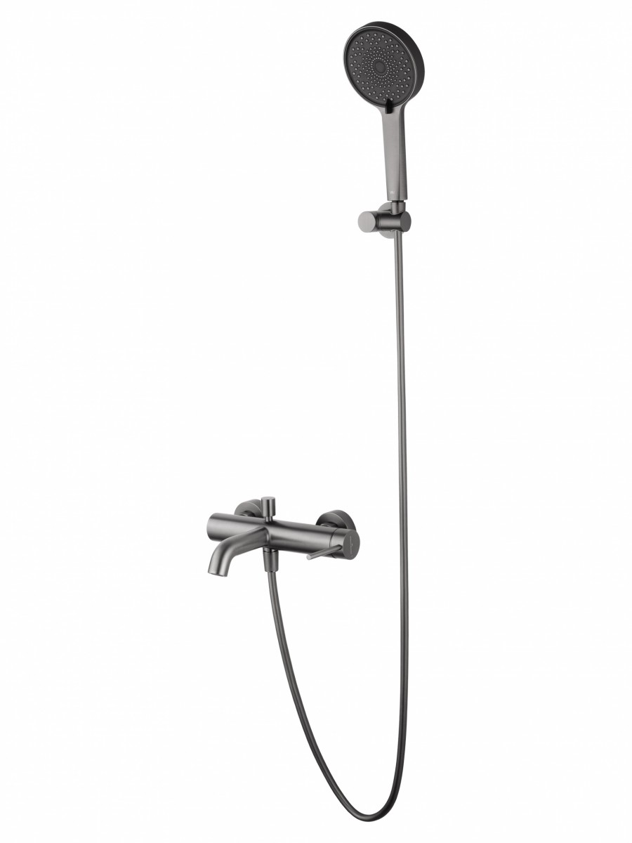 Смеситель для ванны с душем Wonzon & Woghand STICK WW-88639017-BGM (тёмный графит)