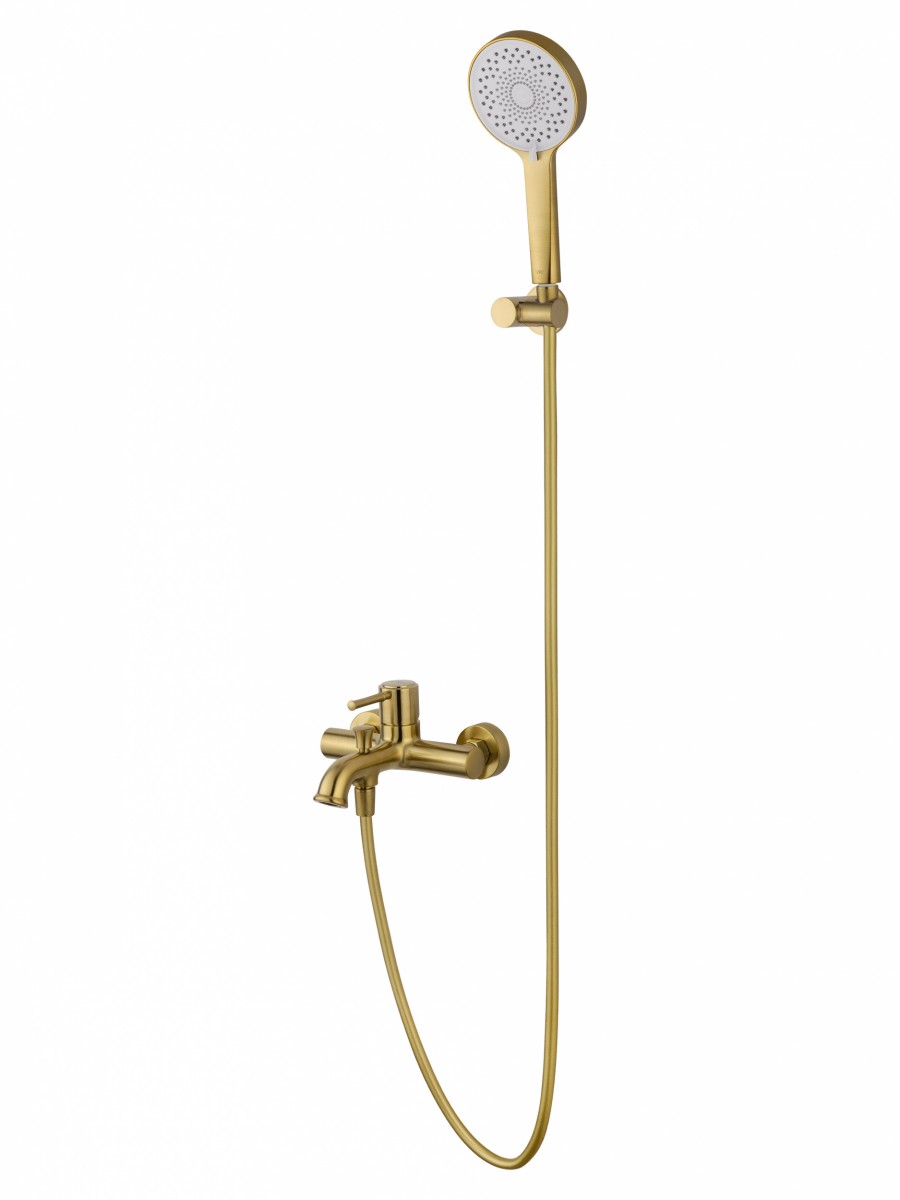 Смеситель для ванны с душем Wonzon & Woghand TOR WW-88037073-BG (брашированное золото)