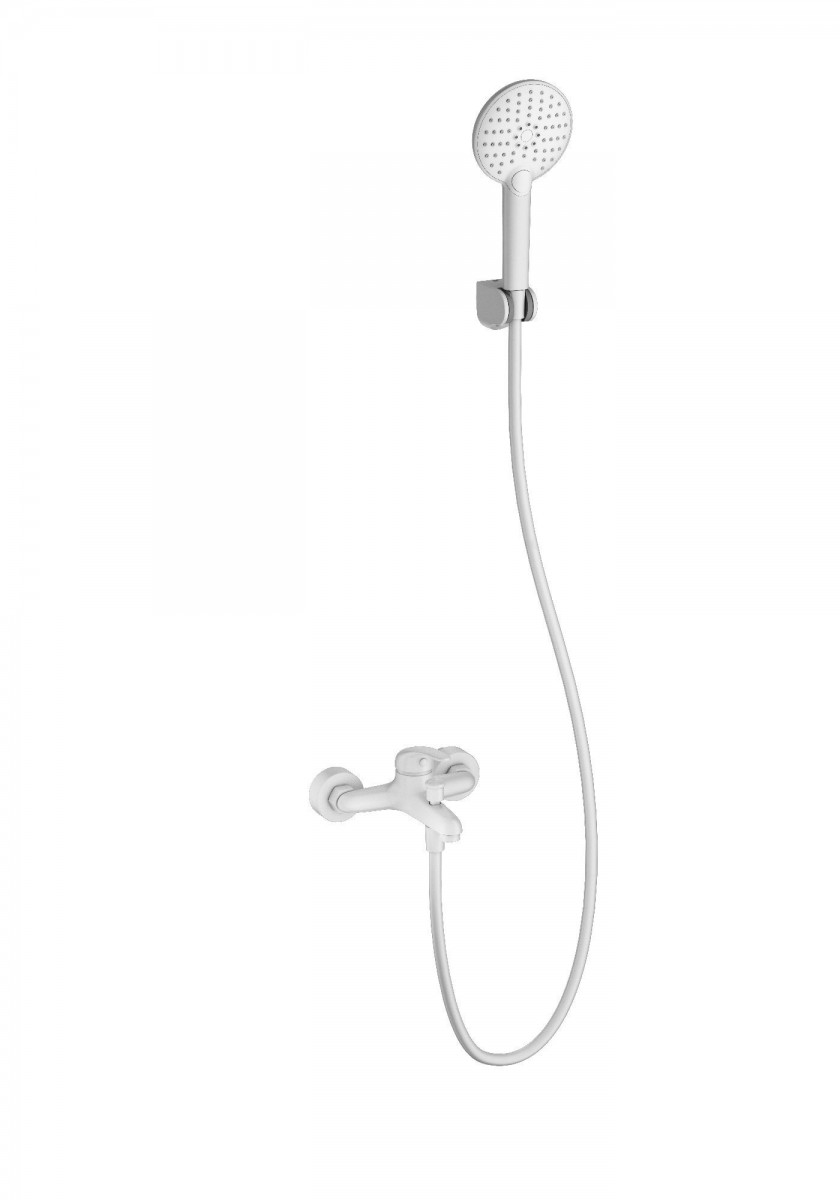 Смеситель для ванны с душем Wonzon & Woghand WW-4530-MW (белый матовый)