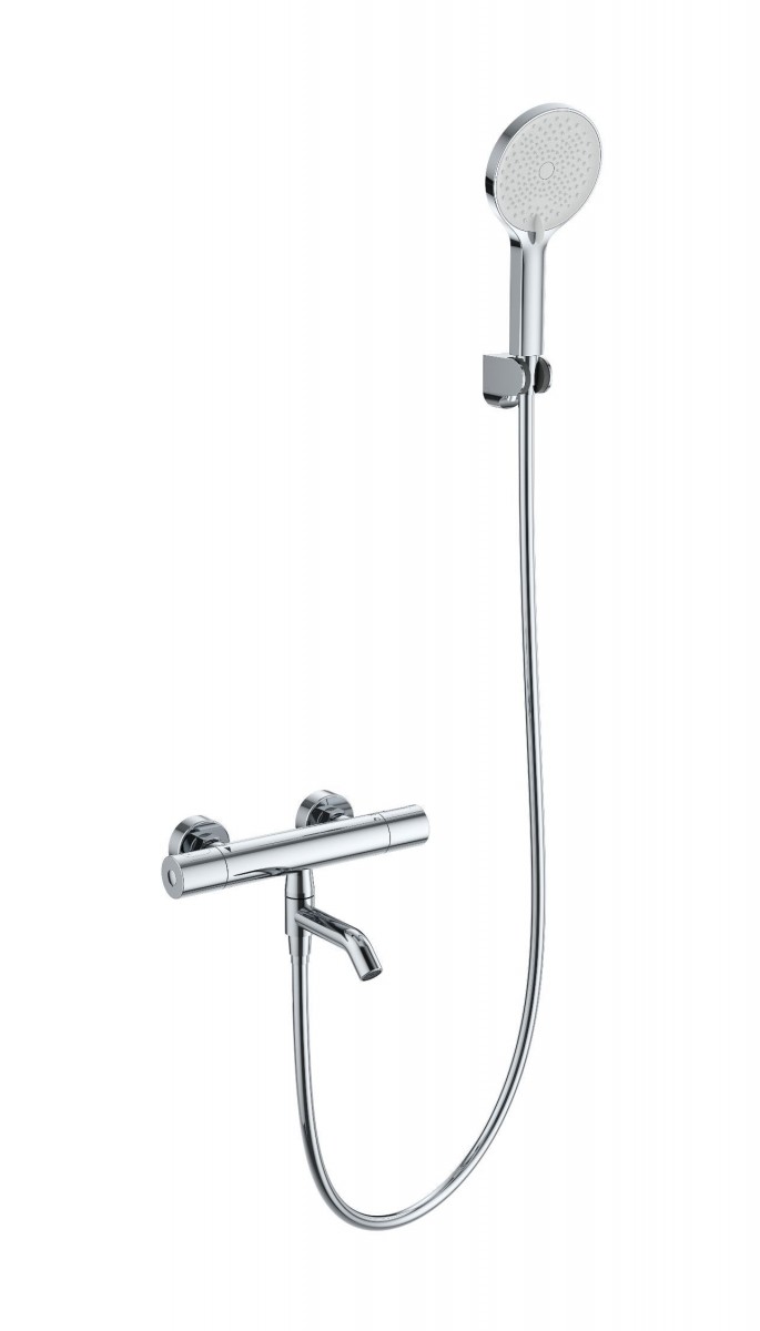 Смеситель для ванны с душем Wonzon & Woghand Inn 1 WW-B3013-A1-CR (хром) с термостатом