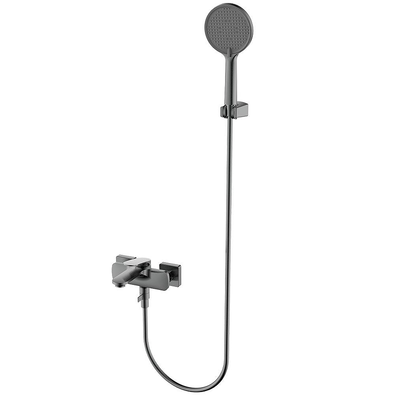 Смеситель для ванны с душем AQUAme Imola AQM6712GM (серый матовый)