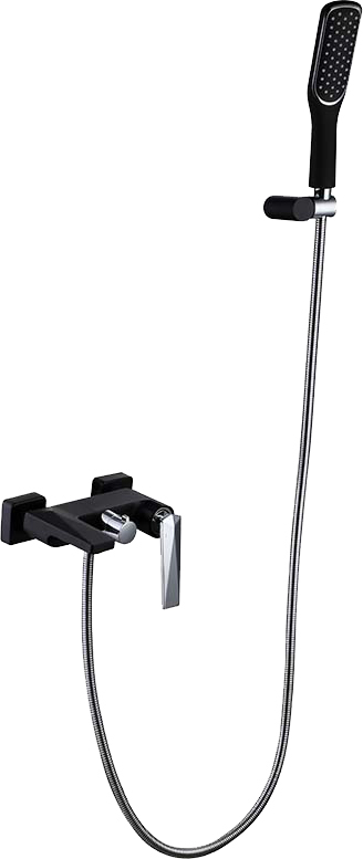 Смеситель для ванны с душем Boheme Venturo 373-B (чёрный-хром)