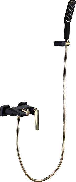 Смеситель для ванны с душем Boheme Venturo 383-B (чёрный/золото)