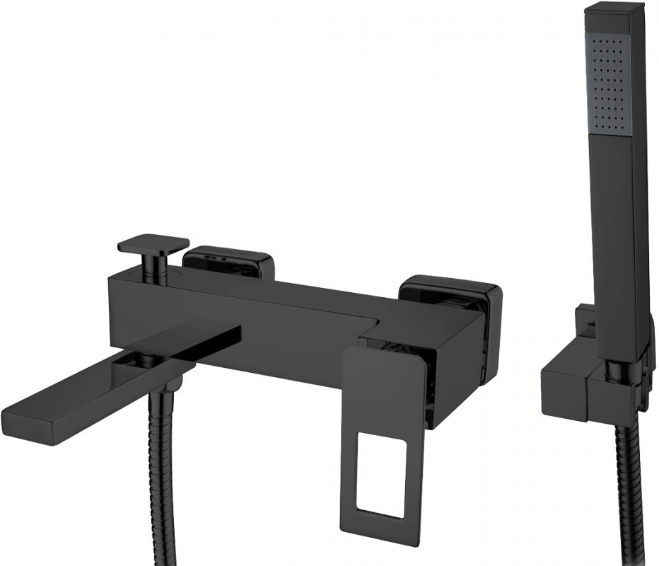 Смеситель для ванны с душем Boheme Q (черный) 143-BB