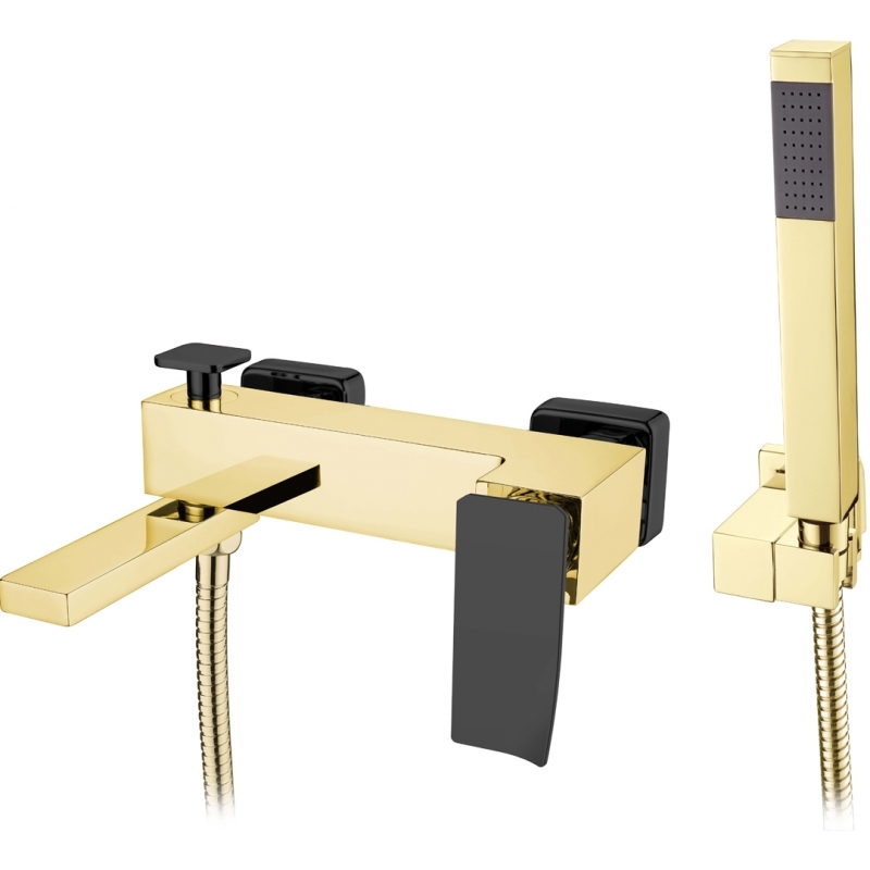 Смеситель для ванны и душа Boheme Q (золото-черный)143-GB.2