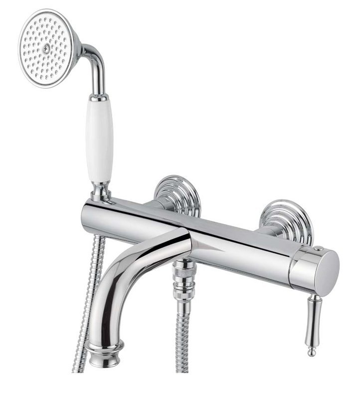 Смеситель для ванны с душем Cezares APHRODITE-VDM-01-Bi (хром/белый)