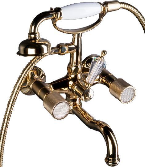 Смеситель для ванны с душем Boheme Royal Cristal 293-Royal/CRST (золото)