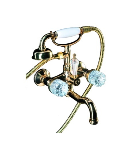 Смеситель для ванны и душа Boheme Crystal 313-CRST (бронза)