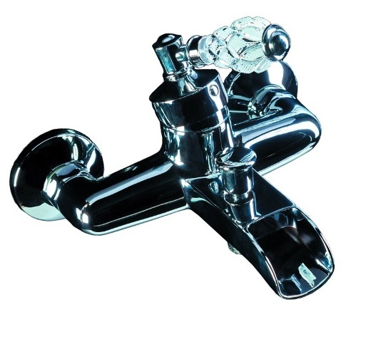 Смеситель для ванны и душа Boheme Vogue Crystal 223-CRST (хром)