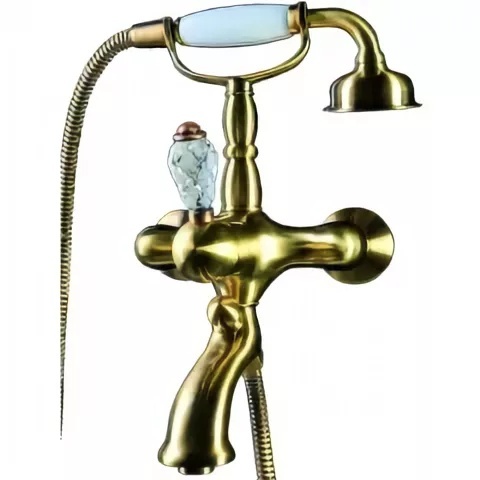 Смеситель для ванны и душа Boheme Crystal 303-CRST (бронза)