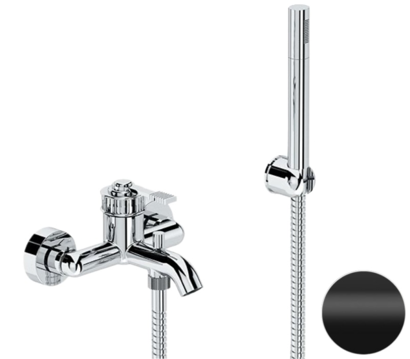 Смеситель для ванны с душем Remer Atelier AL02NO (черный матовый)