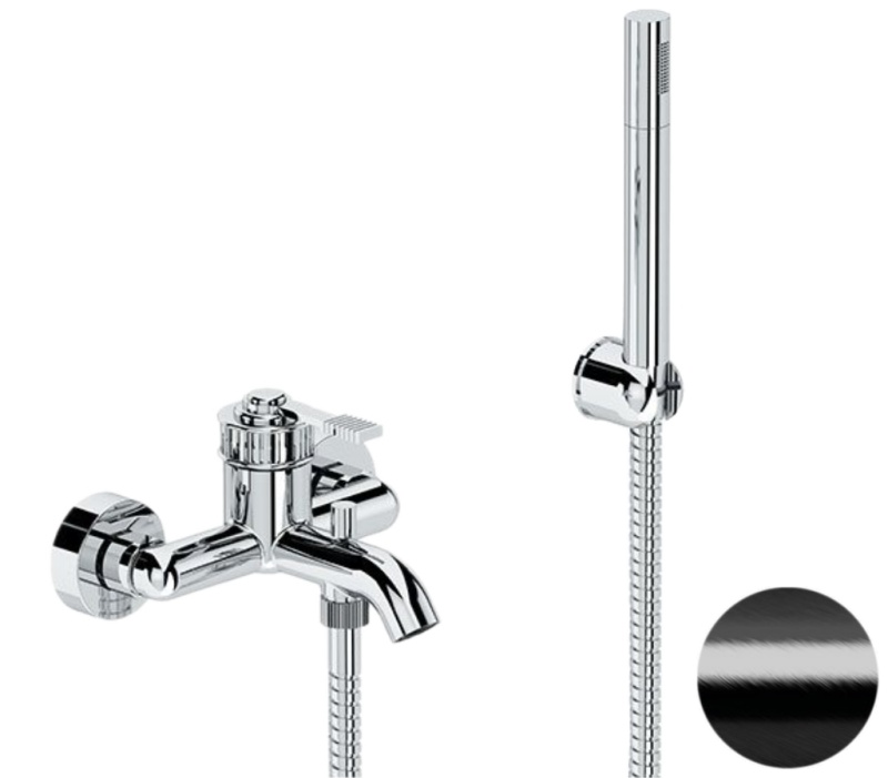 Смеситель для ванны с душем Remer Atelier AL02CFP (черный брашированный)