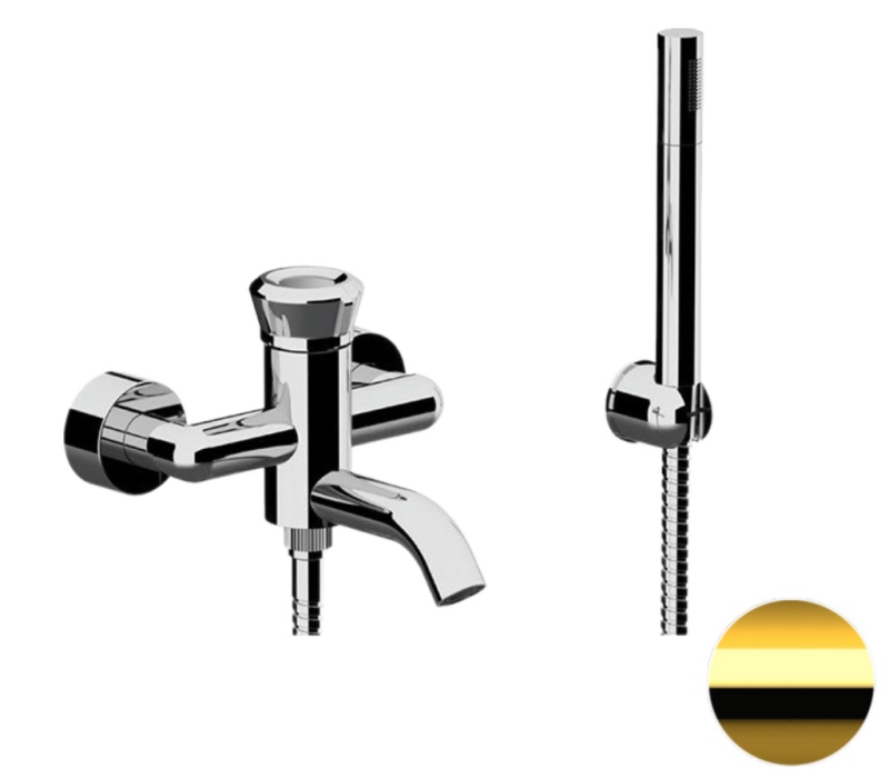 Смеситель для ванны с душем Remer Element ET02DO (золото)