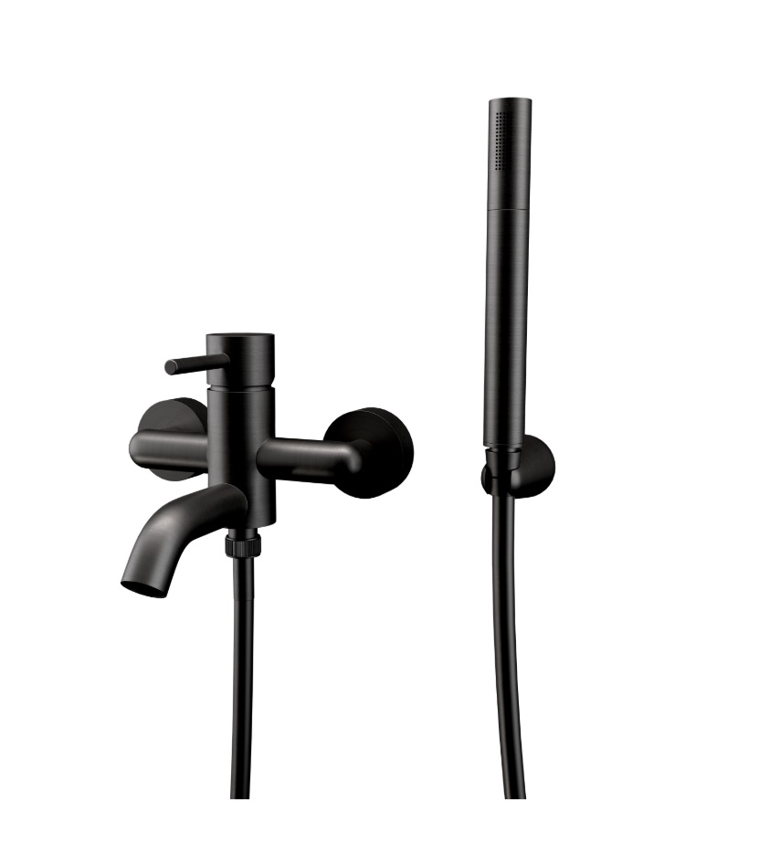 Смеситель для ванны с душем Remer X Style X02CFP (черный брашированный)
