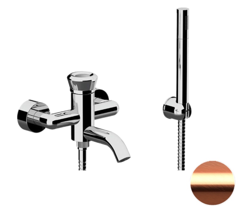 Смеситель для ванны с душем Remer Element ET02RP (медь брашированная)