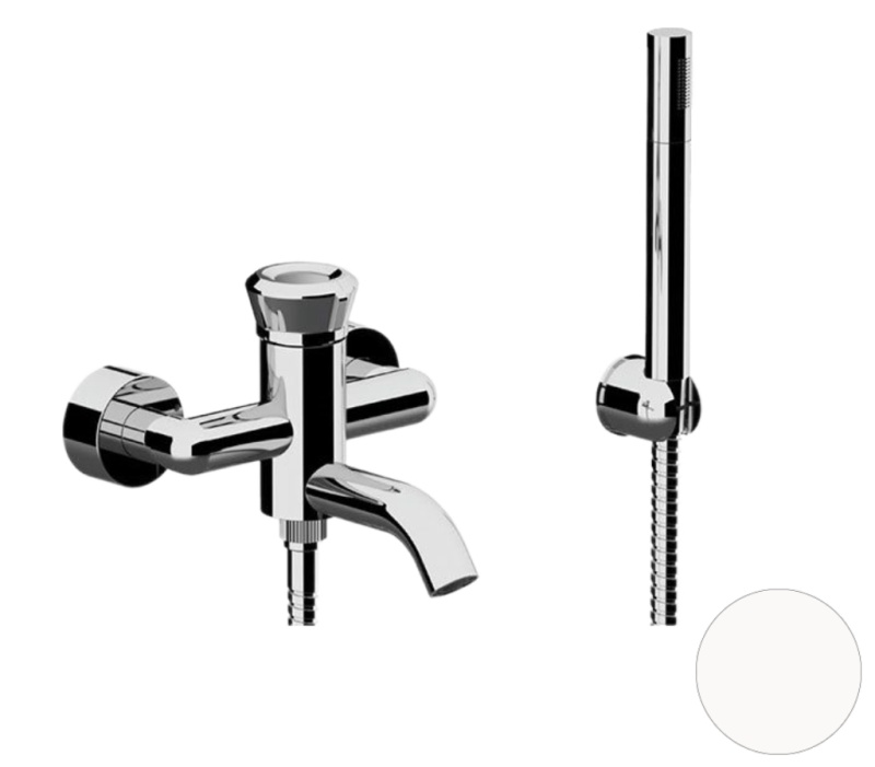 Смеситель для ванны с душем Remer Element ET02BO (белый матовый)