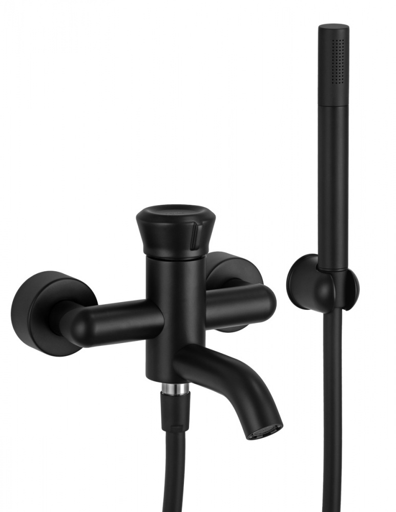 Смеситель для ванны с душем Remer Element ET02NO (черный матовый)
