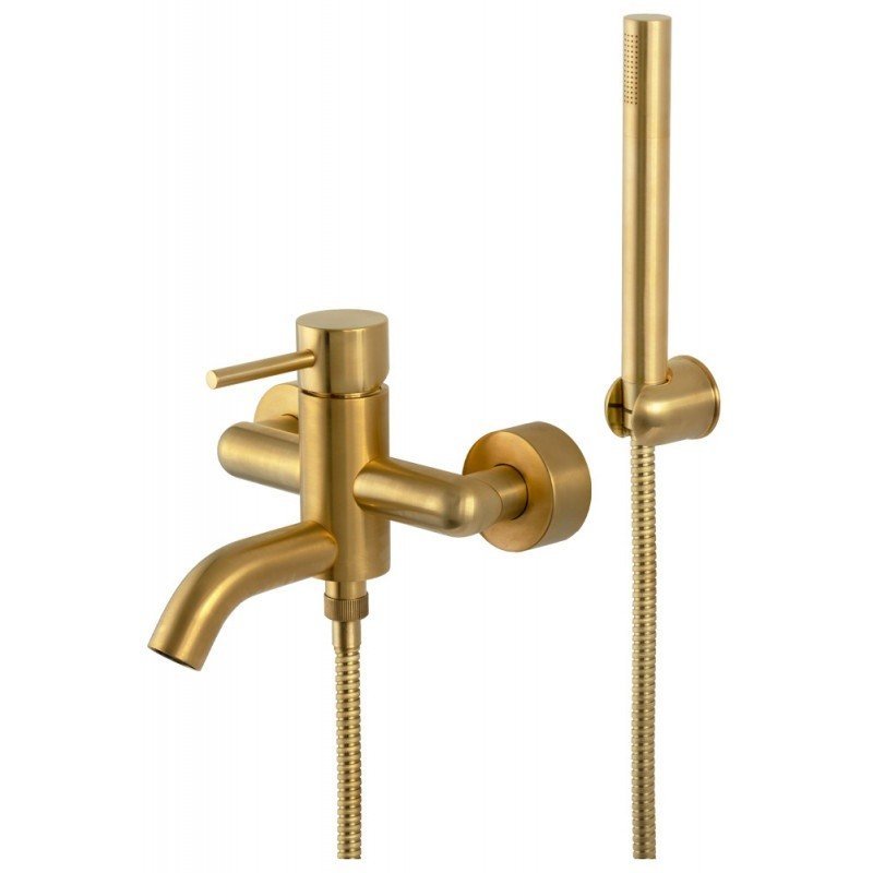 Смеситель для ванны с душем Remer X Style X02BG (золото матовое брашированное)