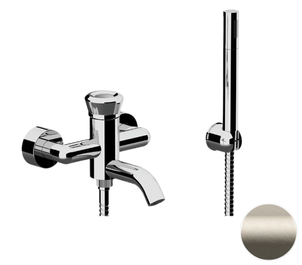 Смеситель для ванны с душем Remer Element ET02XV (сталь матовая)