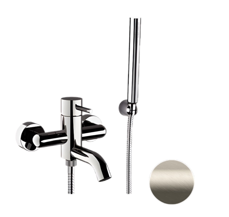 Смеситель для ванны с душем Remer X Style X02XV (сталь матовая)