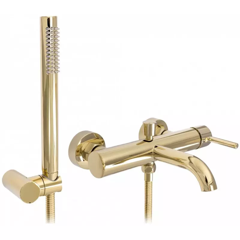 Смеситель для ванны с душем Rea Lungo REA-B8010 (золото матовое)