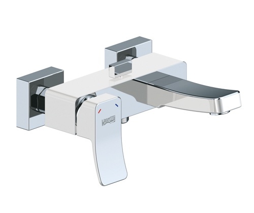 Смеситель для ванны WasserKRAFT Aller 1061WHITE (хром/белый)