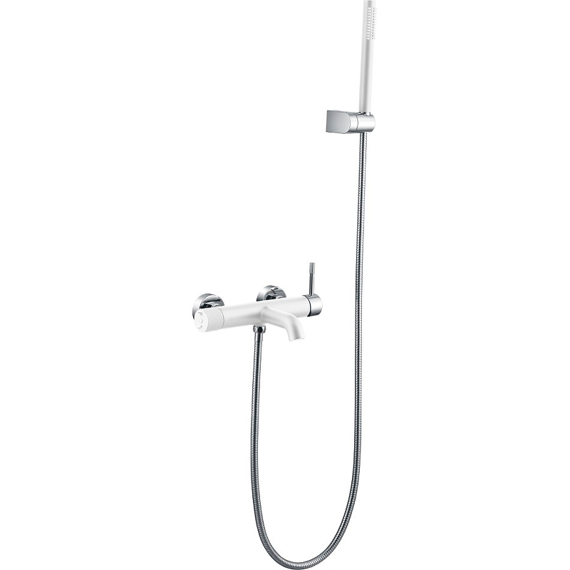 Смеситель для ванны Boheme Uno 463-WCR (белый/хром)