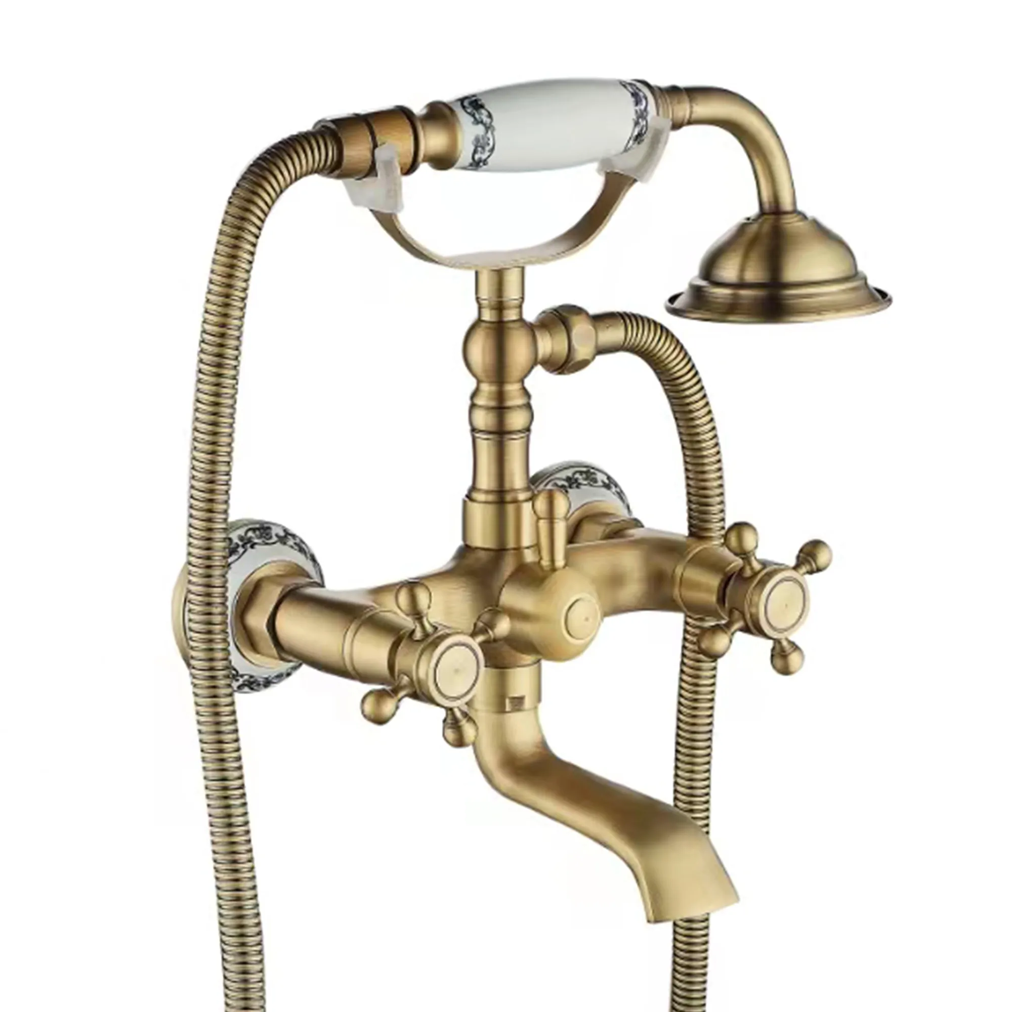 Смеситель для ванны с душем Rea Rustico AntIque Gold REA-B0702 (золото античное)