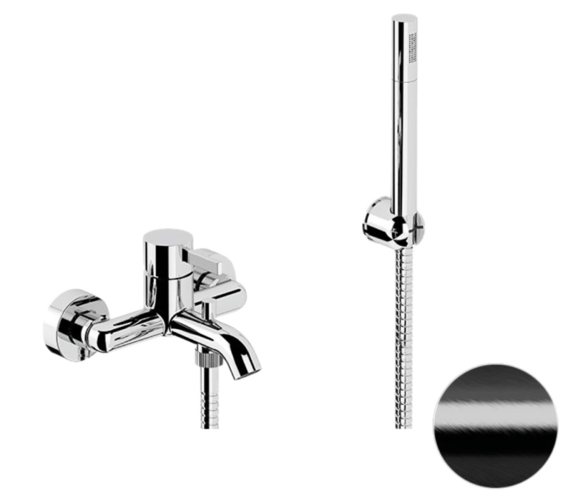 Смеситель для ванны с душем Remer Metrica MC02CFP (черный брашированный)