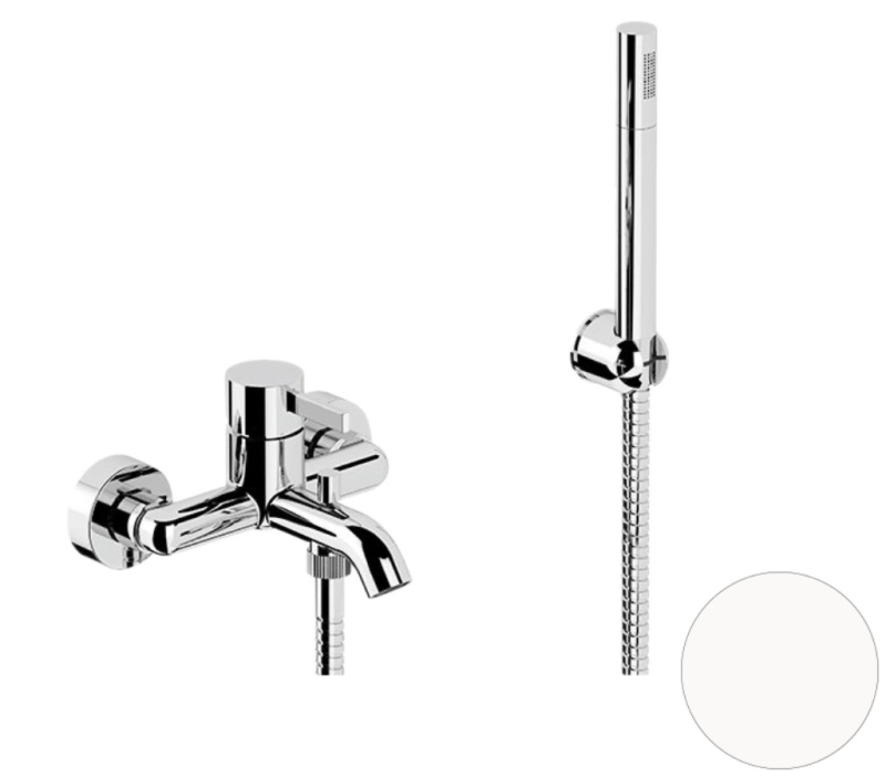 Смеситель для ванны с душем Remer Metrica MC02BO (белый матовый)