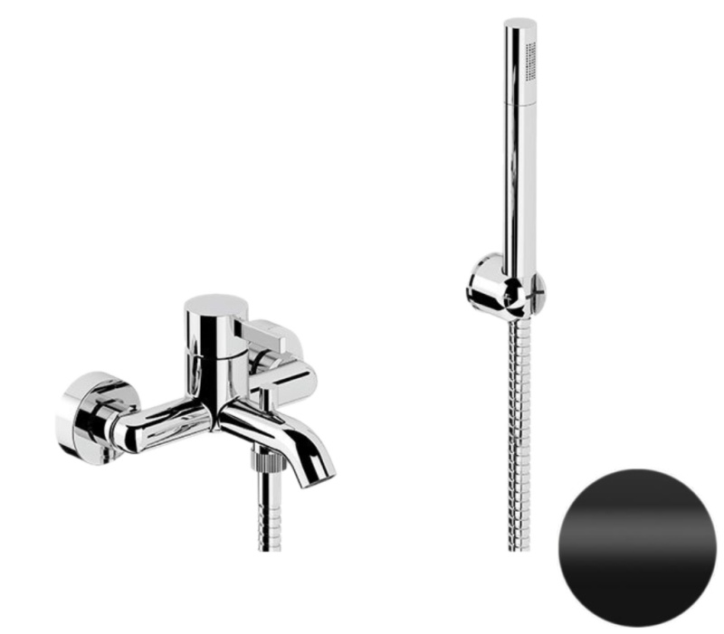 Смеситель для ванны с душем Remer Metrica MC02NO (черный матовый)