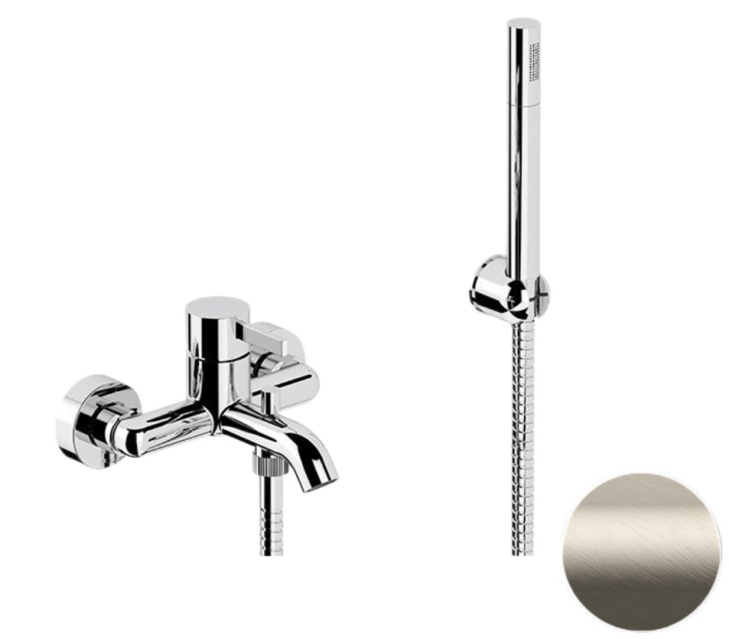 Смеситель для ванны с душем Remer Element MC02XV (сталь матовая)