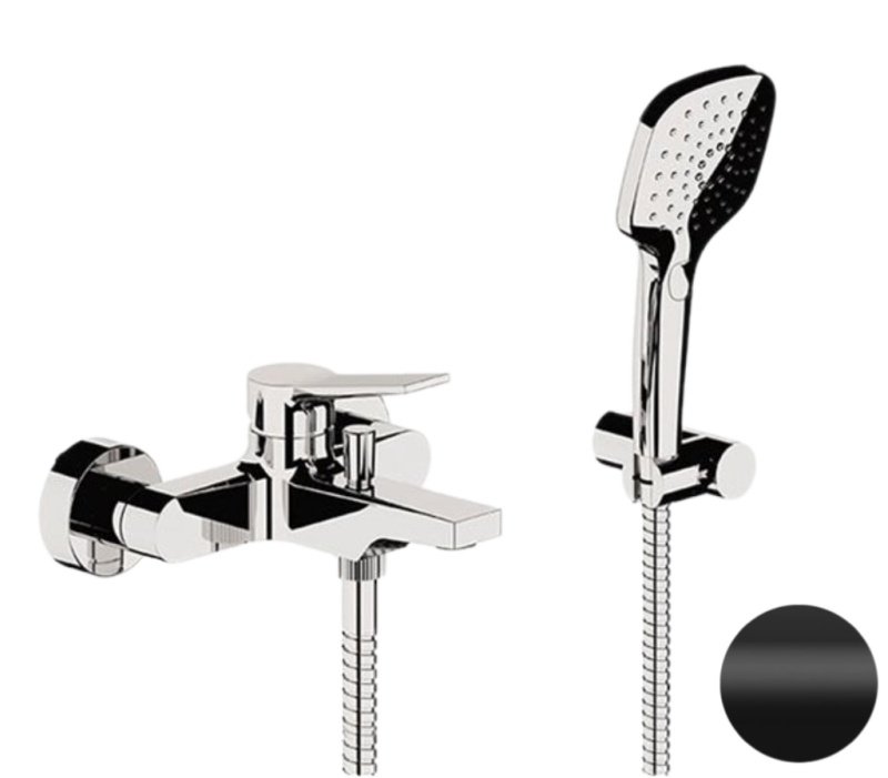 Смеситель для ванны с душем Remer Slash SL02NO (черный матовый)