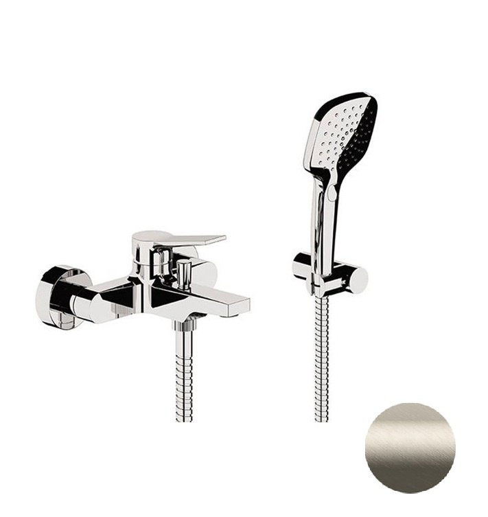 Смеситель для ванны с душем Remer Slash SL02XV (сталь матовая)