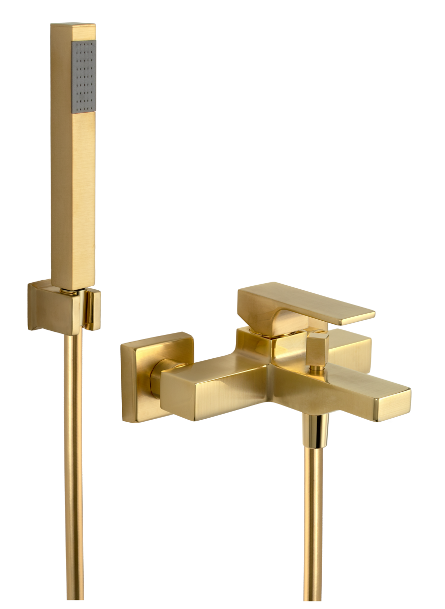 Смеситель для ванны с душем Remer Absolute AU02BG (золото матовое брашированное)